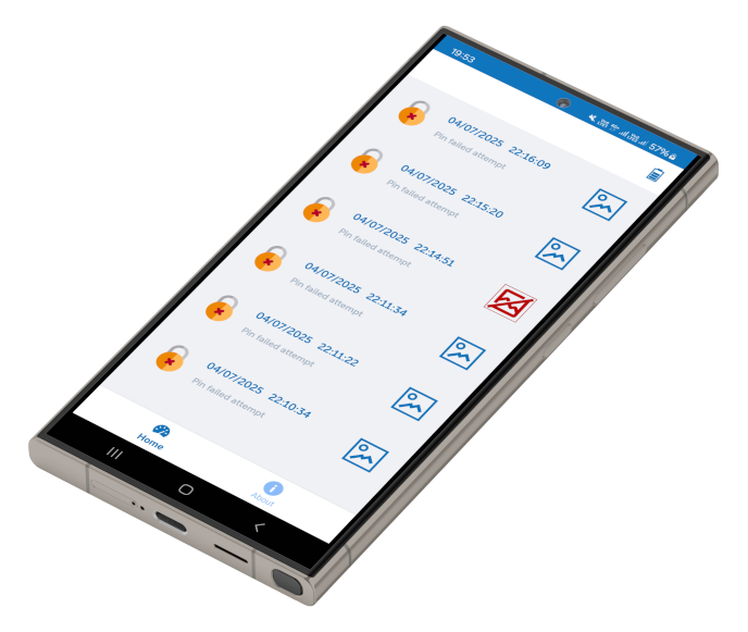Pin Failed App Screen